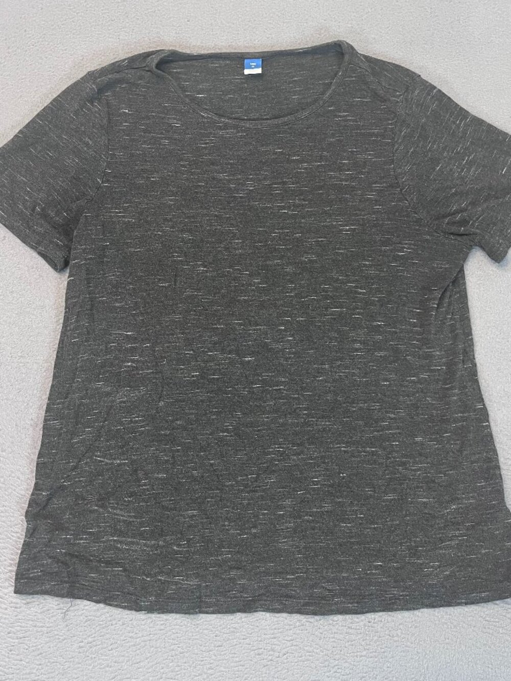 Old Navy Luxe Women's Top T-Shirt Medium Heather Black  Short Sleeve Casual Gym
